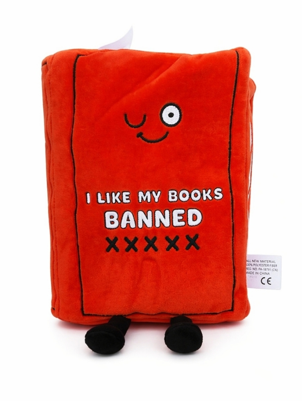 Punchkins 'I Like My Books Banned' Red Plush